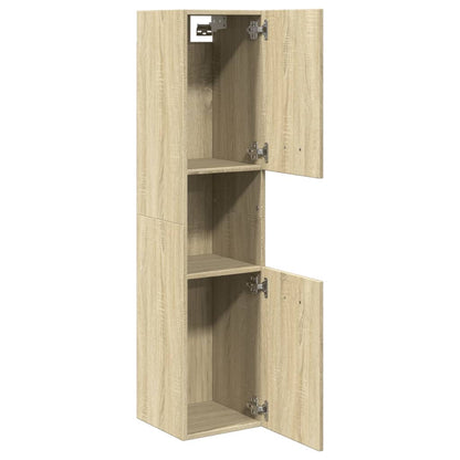 Bathroom Cabinet Sonoma Oak 30x30x130 cm Engineered Wood