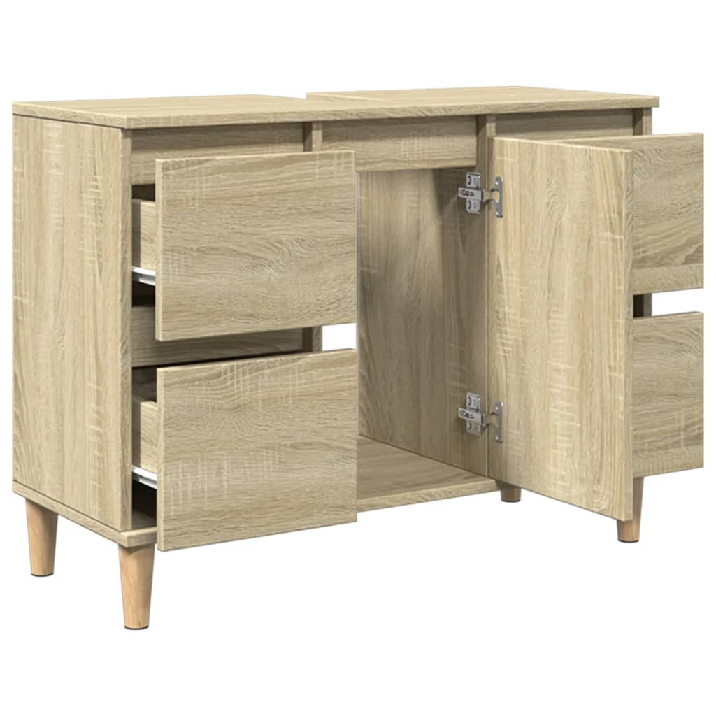 Sink Cabinet Sonoma Oak 80x33x60 cm Engineered Wood