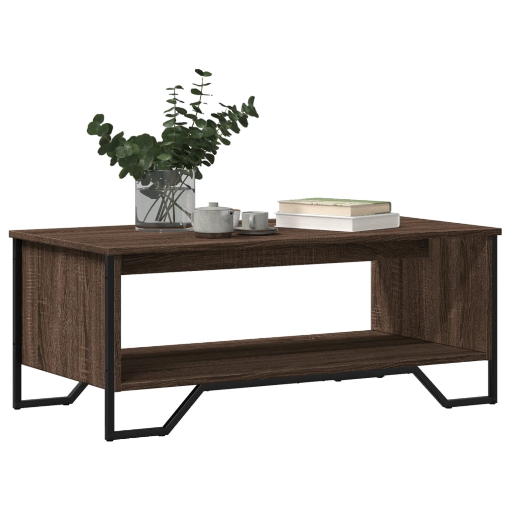 Coffee Table Brown Oak 100x51x40 cm Engineered Wood