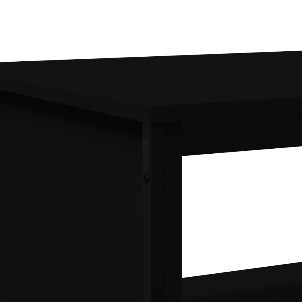 Coffee Table Black 75x51x40 cm Engineered Wood