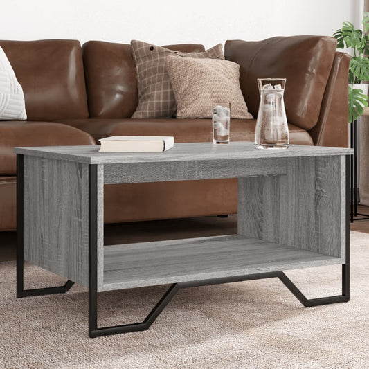 Coffee Table Grey Sonoma 75x51x40 cm Engineered Wood