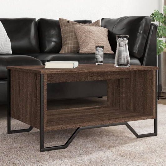 Coffee Table Brown Oak 75x51x40 cm Engineered Wood