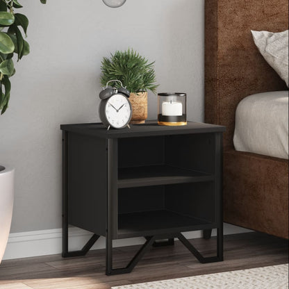 Bedside Cabinet Black 40x30x40 cm Engineered Wood