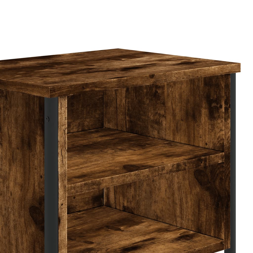 Bedside Cabinet Smoked Oak 2 pcs 40x30x40 cm Engineered Wood