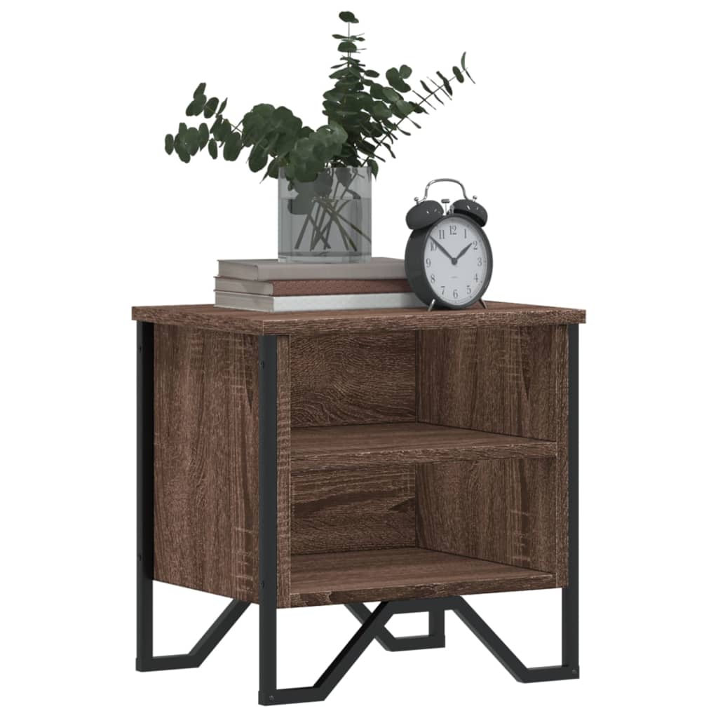 Bedside Cabinet Brown Oak 40x30x40 cm Engineered Wood