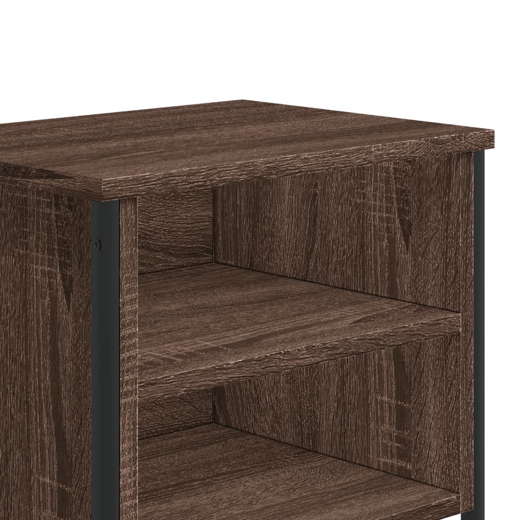 Bedside Cabinet Brown Oak 40x30x40 cm Engineered Wood