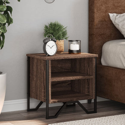 Bedside Cabinet Brown Oak 40x30x40 cm Engineered Wood