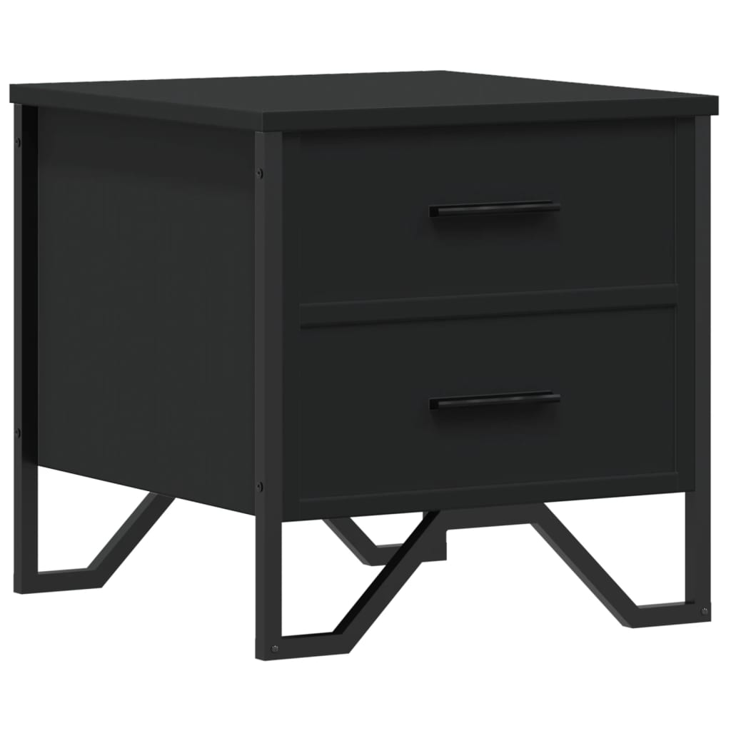 Bedside Cabinet Black 40x41x40 cm Engineered Wood