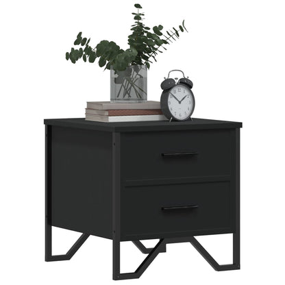 Bedside Cabinet Black 40x41x40 cm Engineered Wood