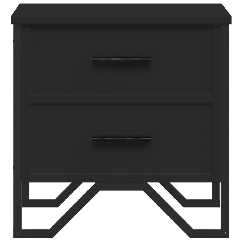 Bedside Cabinet Black 40x41x40 cm Engineered Wood