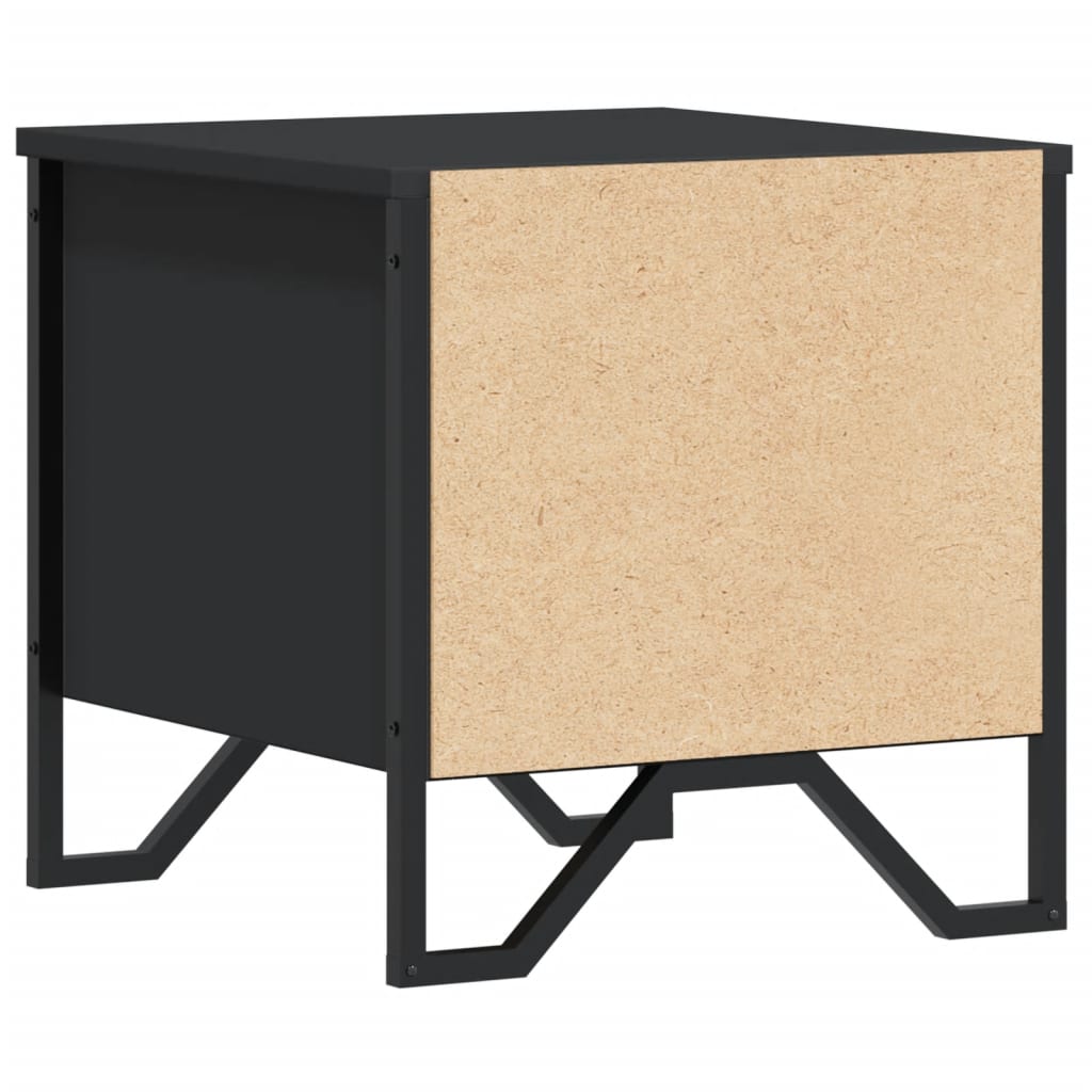 Bedside Cabinet Black 40x41x40 cm Engineered Wood