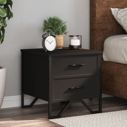 Bedside Cabinet Black 40x41x40 cm Engineered Wood