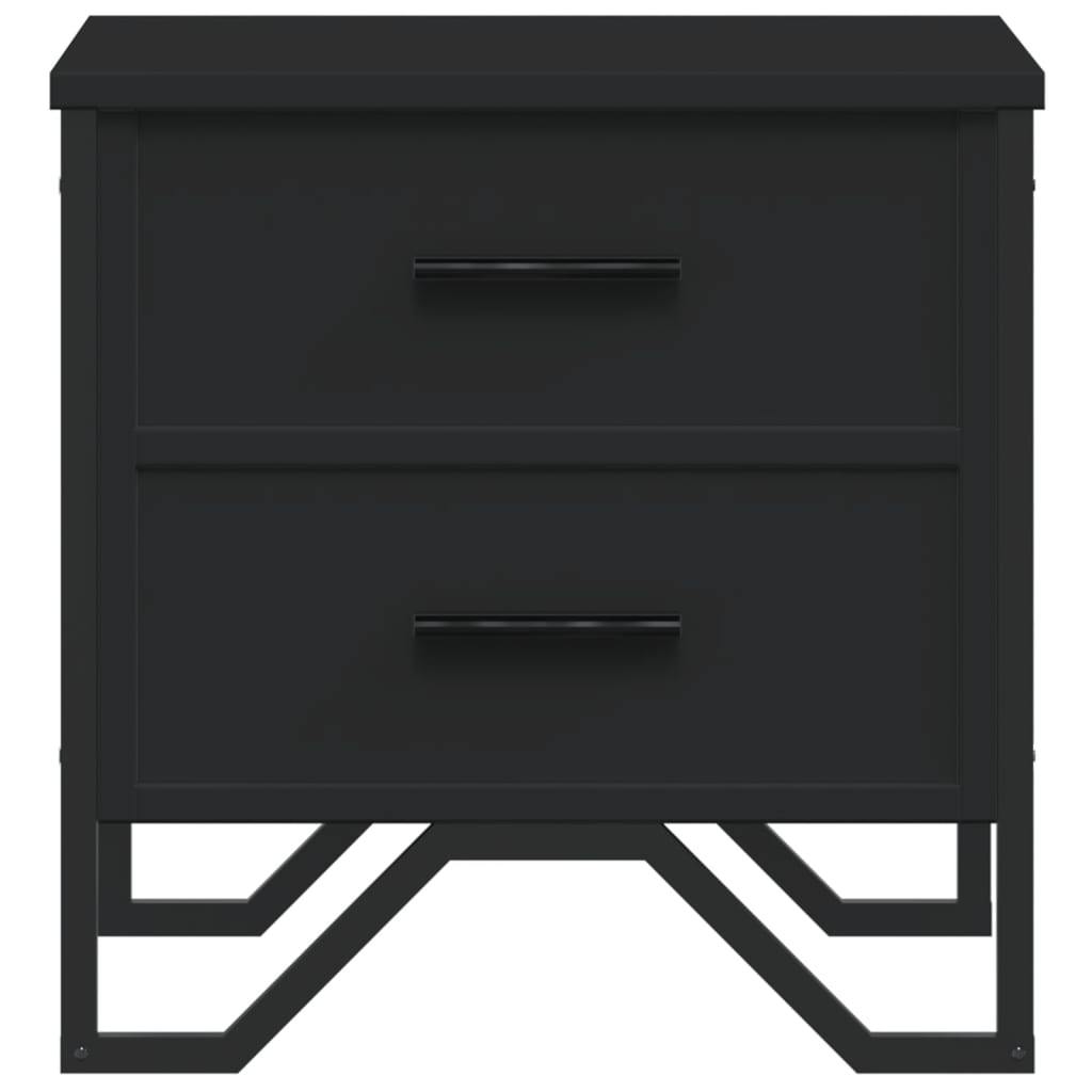 Bedside Cabinets 2 pcs Black 40x41x40 cm Engineered Wood