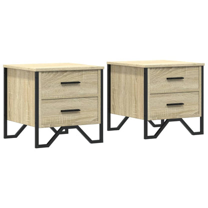 Bedside Cabinets 2 pcs Sonoma Oak 40x41x40 cm Engineered Wood