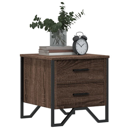 Bedside Cabinet Brown Oak 40x41x40 cm Engineered Wood