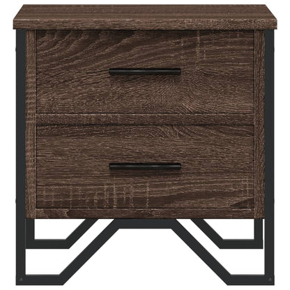 Bedside Cabinet Brown Oak 40x41x40 cm Engineered Wood