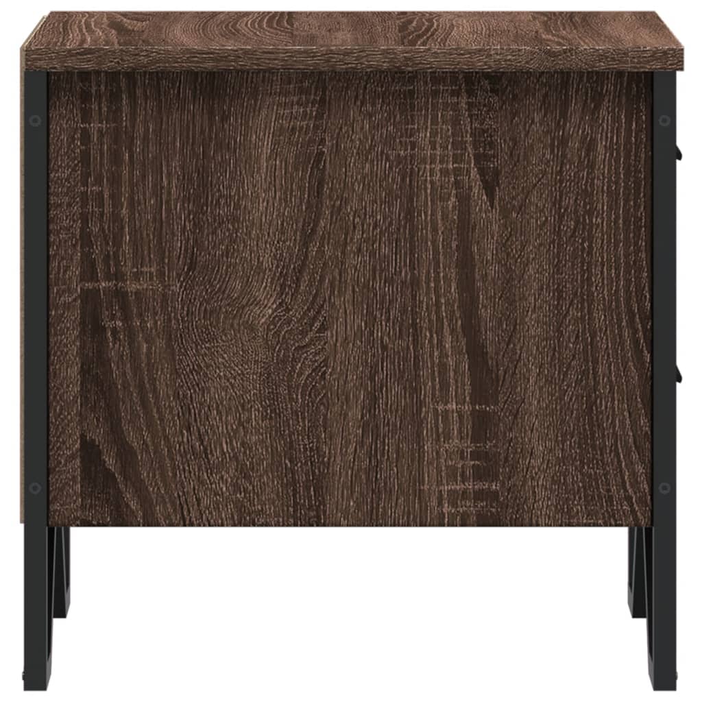 Bedside Cabinet Brown Oak 40x41x40 cm Engineered Wood