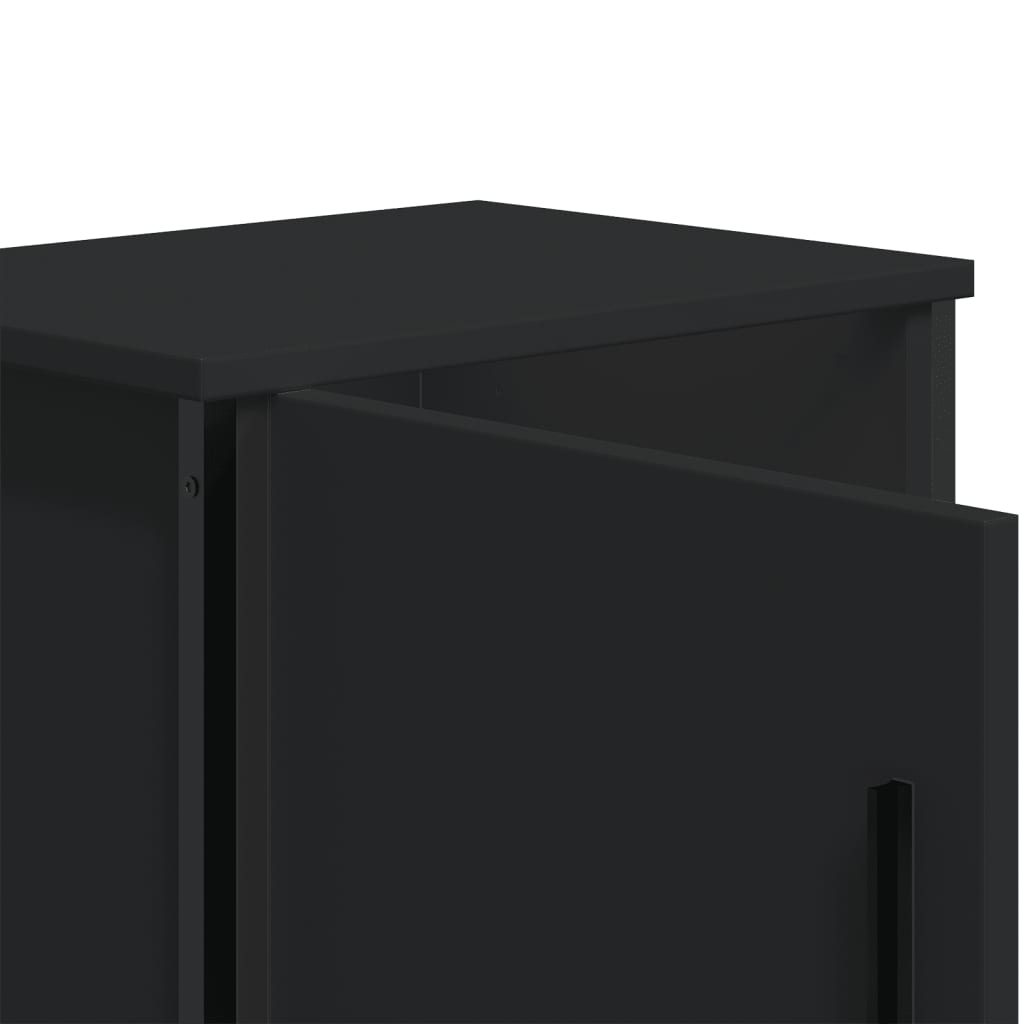 Bedside Cabinet Black 40x30x40 cm Engineered Wood