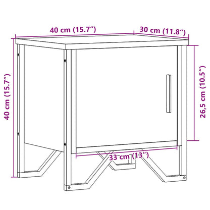 Bedside Cabinet Black 40x30x40 cm Engineered Wood