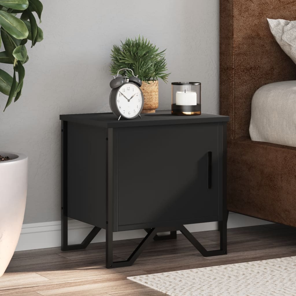 Bedside Cabinet Black 40x30x40 cm Engineered Wood