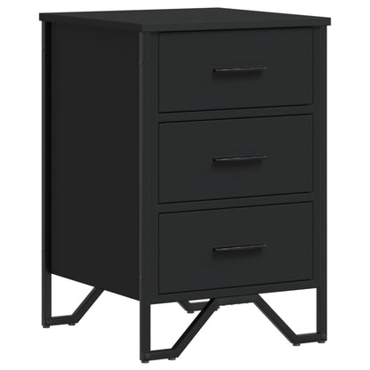 Bedside Cabinet Black 40x41x60 cm Engineered Wood