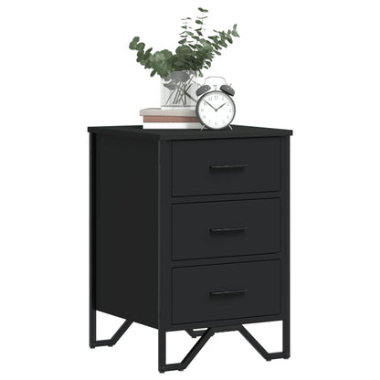 Bedside Cabinet Black 40x41x60 cm Engineered Wood