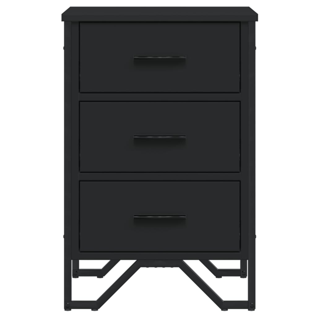 Bedside Cabinet Black 40x41x60 cm Engineered Wood