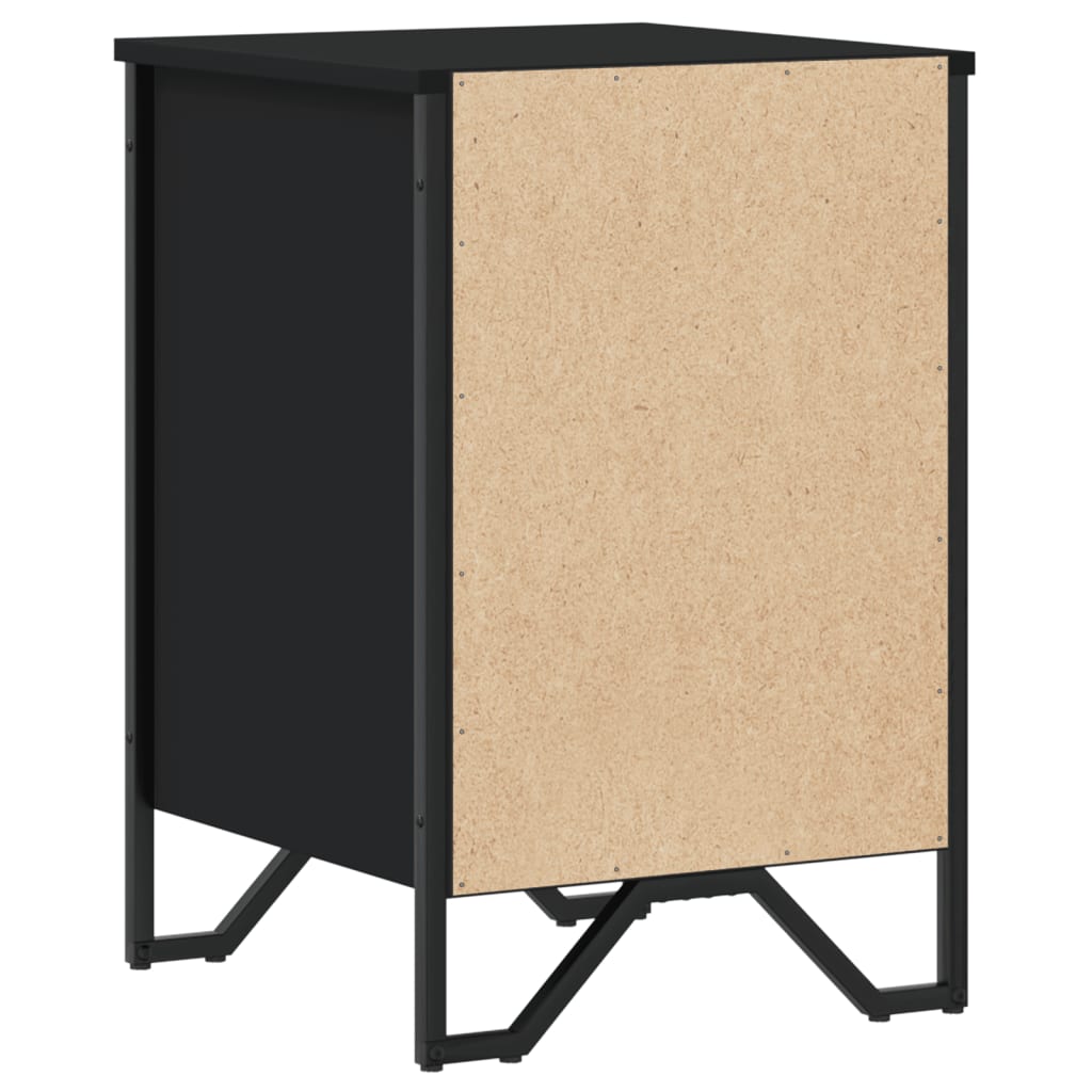 Bedside Cabinet Black 40x41x60 cm Engineered Wood