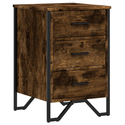 Bedside Cabinet Smoked Oak 40x41x60 cm Engineered Wood