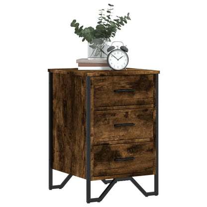 Bedside Cabinet Smoked Oak 40x41x60 cm Engineered Wood