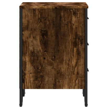 Bedside Cabinet Smoked Oak 40x41x60 cm Engineered Wood