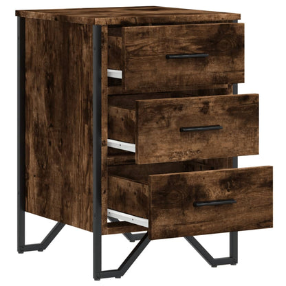 Bedside Cabinet Smoked Oak 40x41x60 cm Engineered Wood