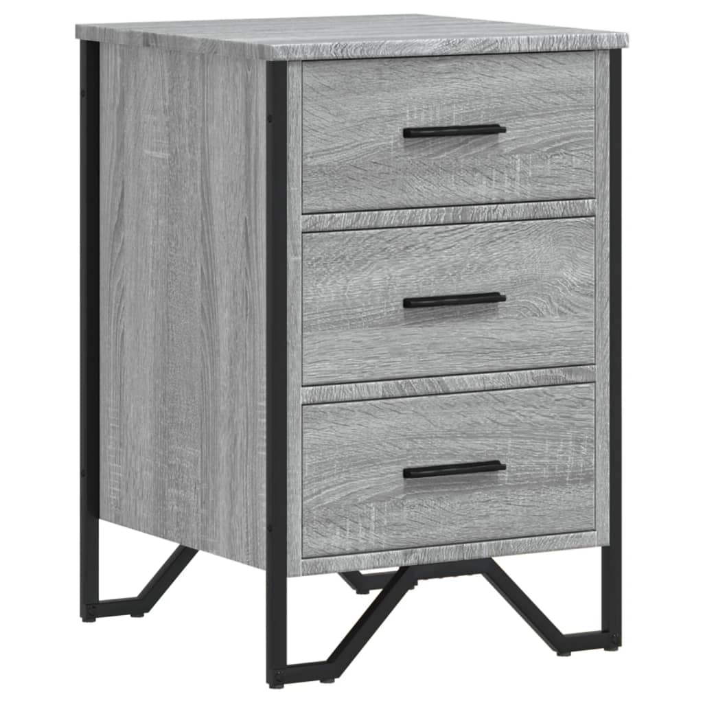 Bedside Cabinet Grey Sonoma 40x41x60 cm Engineered Wood