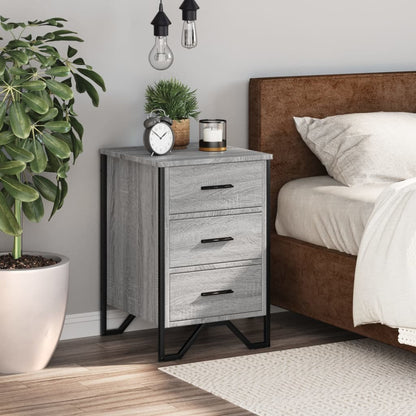 Bedside Cabinet Grey Sonoma 40x41x60 cm Engineered Wood