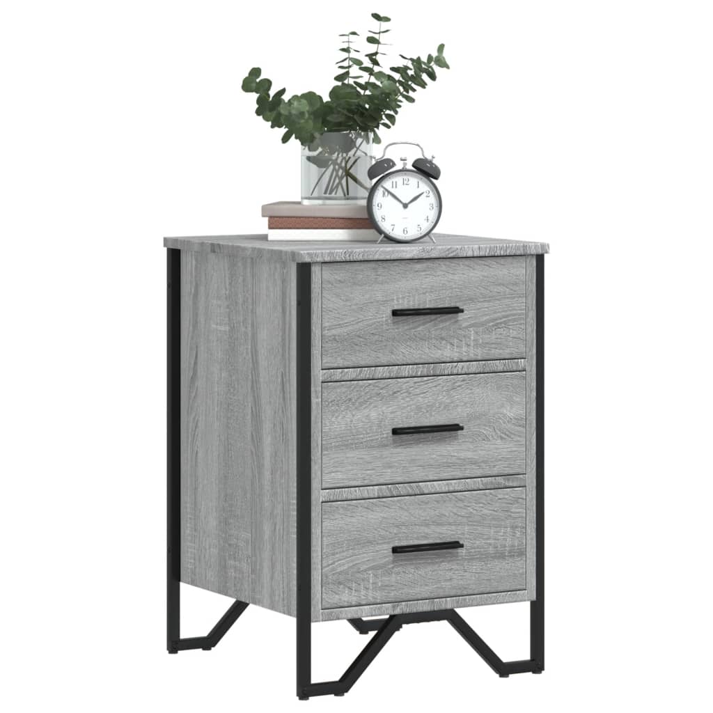 Bedside Cabinet Grey Sonoma 40x41x60 cm Engineered Wood