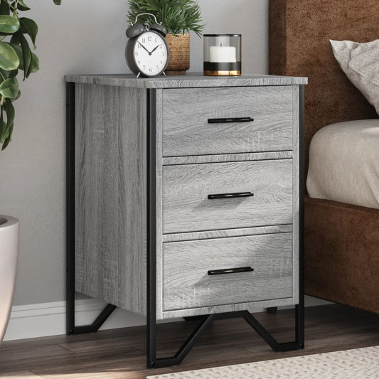 Bedside Cabinet Grey Sonoma 40x41x60 cm Engineered Wood