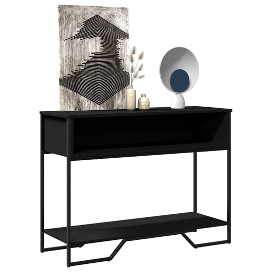 Console Table Black 100x35x74.5 cm Engineered Wood