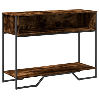 Console Table Smoked Oak 100x35x74.5 cm Engineered Wood