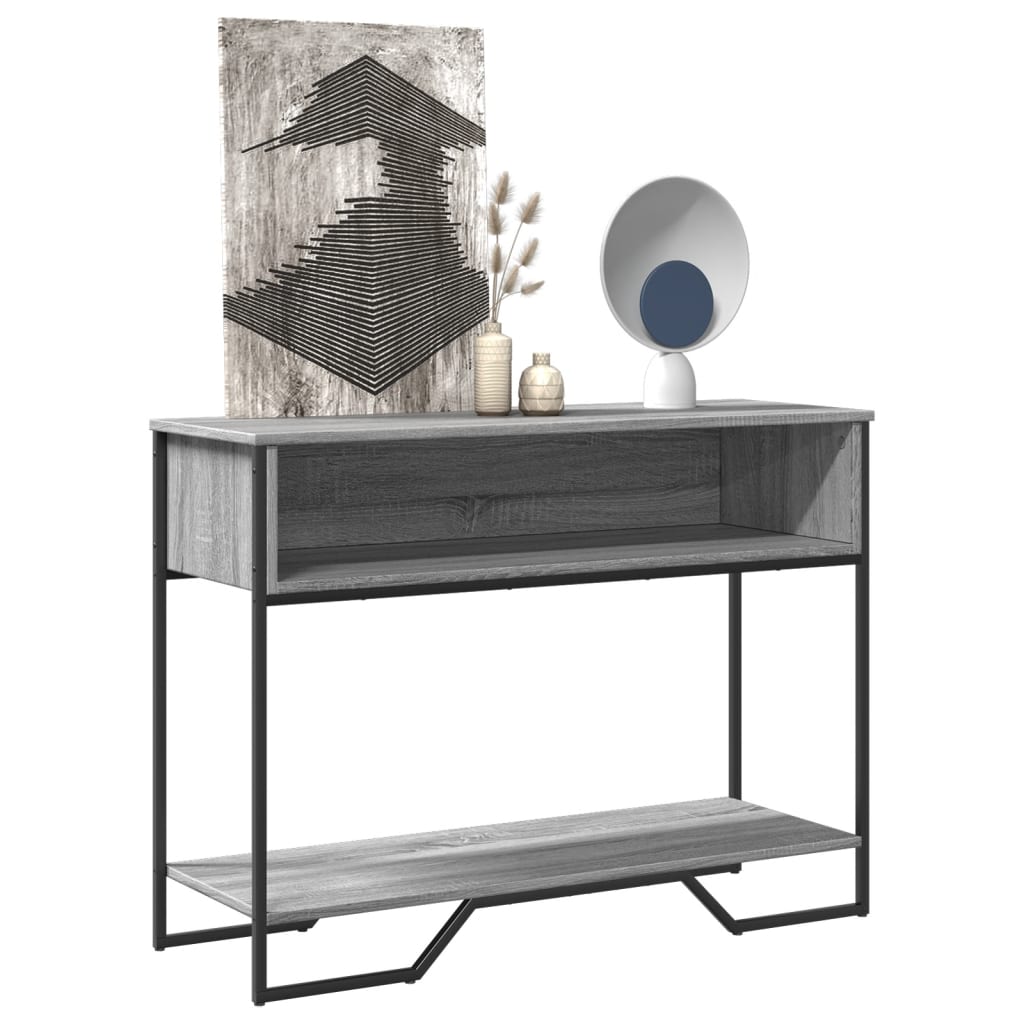 Console Table Grey Sonoma 100x35x74.5 cm Engineered Wood