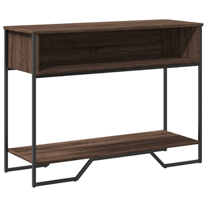 Console Table Brown Oak 100x35x74.5 cm Engineered Wood