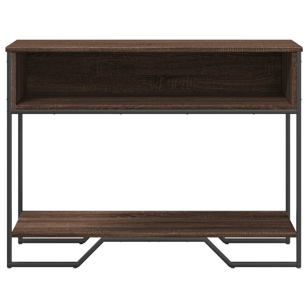 Console Table Brown Oak 100x35x74.5 cm Engineered Wood