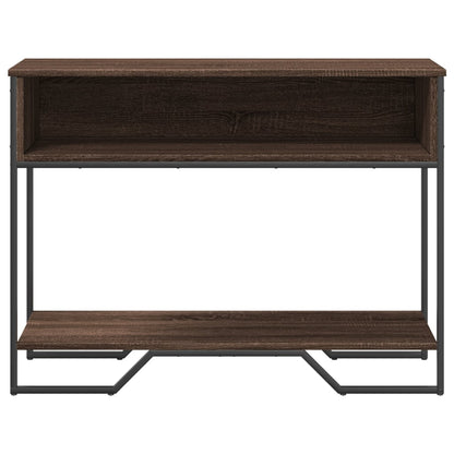 Console Table Brown Oak 100x35x74.5 cm Engineered Wood