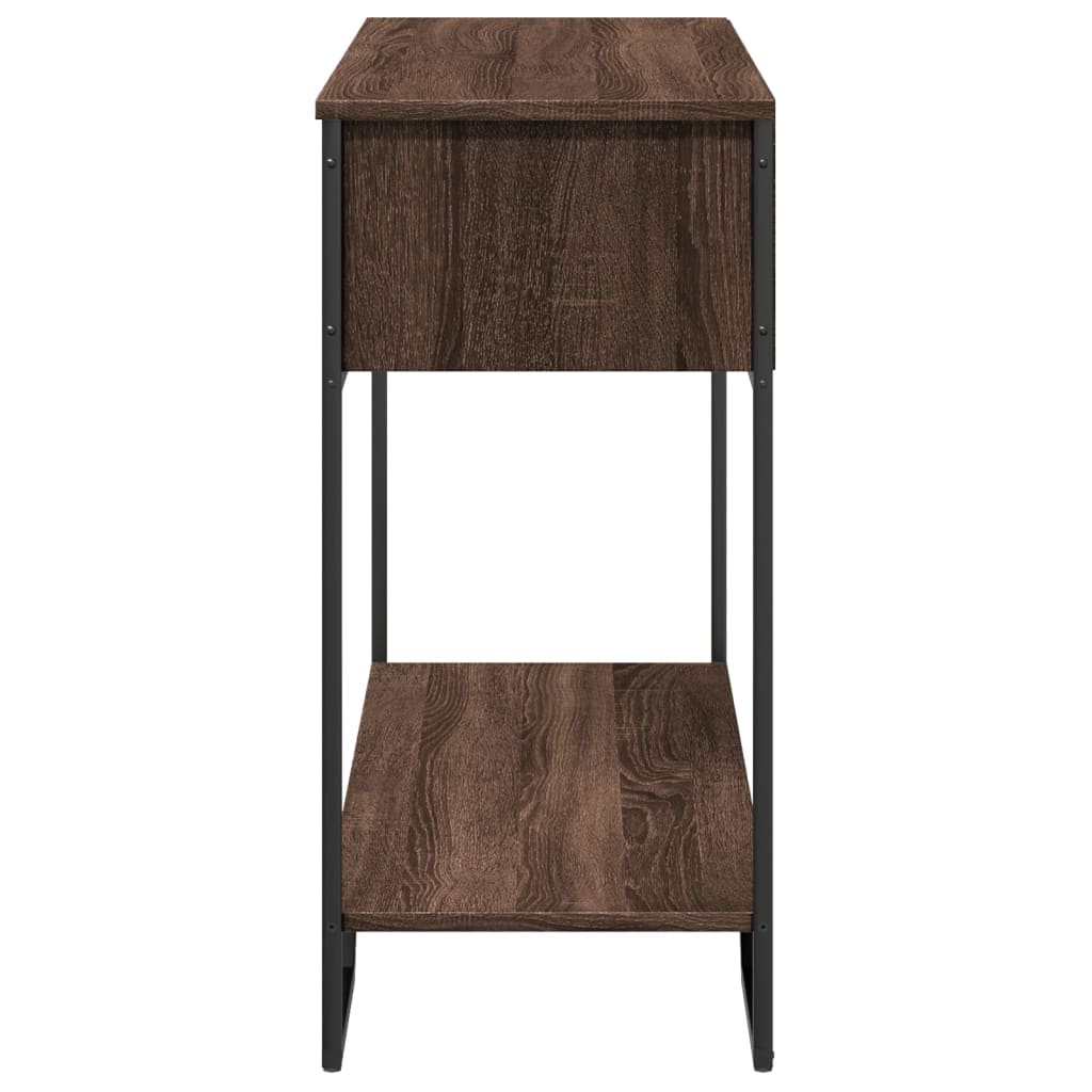 Console Table Brown Oak 100x35x74.5 cm Engineered Wood