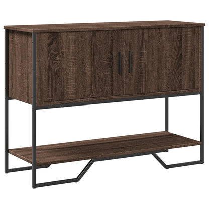 Console Table Brown Oak 100x35x74.5 cm Engineered Wood