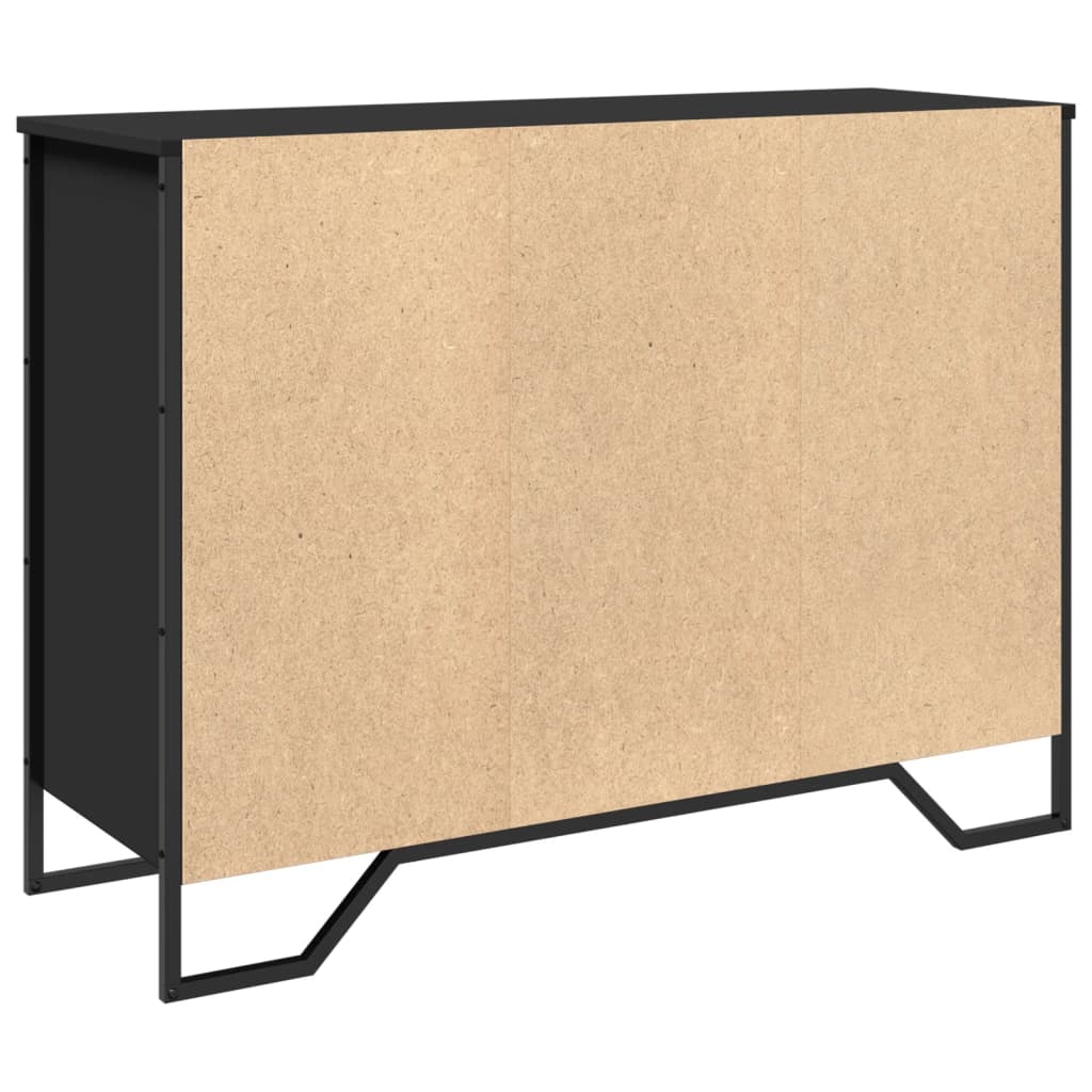 Sideboard Black 101x35.5x74.5 cm Engineered Wood