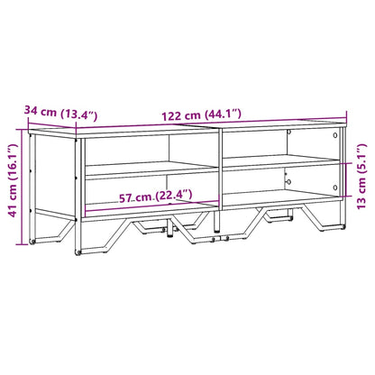 TV Cabinet Sonoma Oak 122x34x41 cm Engineered Wood