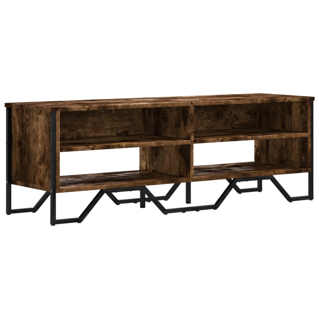 TV Cabinet Smoked Oak 122x34x41 cm Engineered Wood