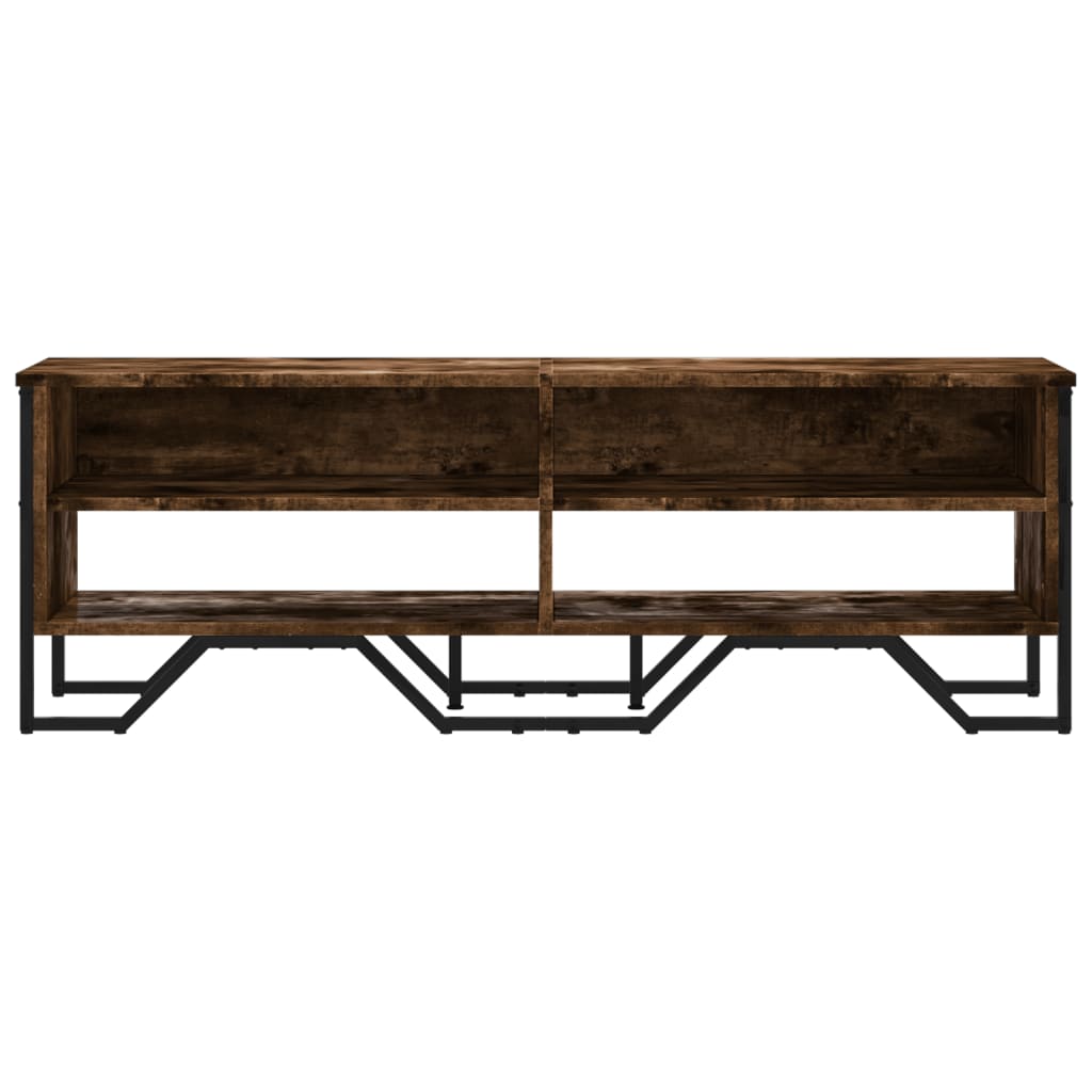 TV Cabinet Smoked Oak 122x34x41 cm Engineered Wood