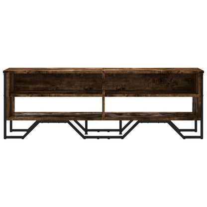 TV Cabinet Smoked Oak 122x34x41 cm Engineered Wood