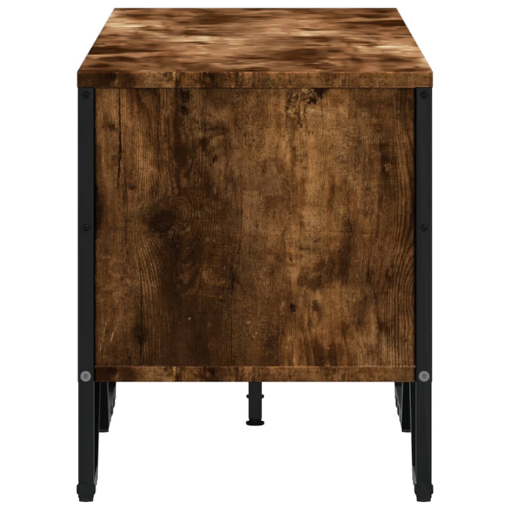 TV Cabinet Smoked Oak 122x34x41 cm Engineered Wood